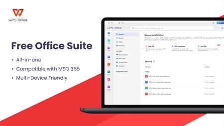 WPS Writer screenshot — resume template example